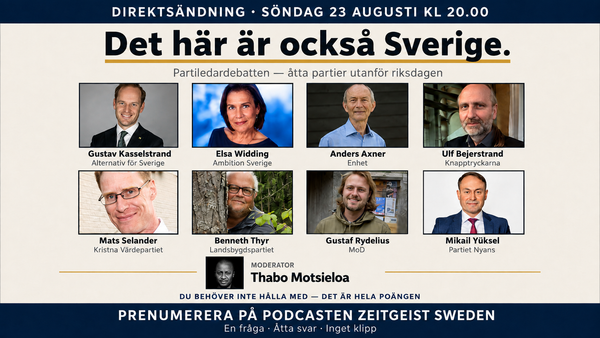 Åtta partier utanför riksdagen möts i unik direktsänd debatt